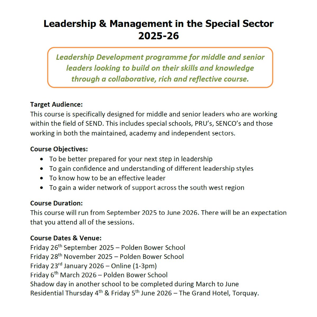 More info and booking here: swalss.co.uk/training