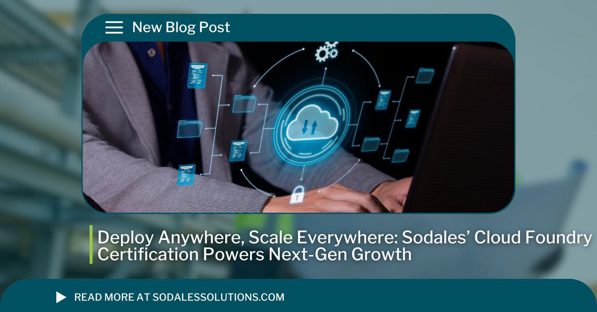 🎉 Big news - Sodales is Cloud Foundry Certified!

More scale ⚖️ More reach 🌎 More power 💪

🔍Find out what this means for the future: sodalessolutions.com/deploy-anywher… 

#CloudFoundry #Sodales #TechMilestone #EnterpriseSoftware #DigitalTransformation