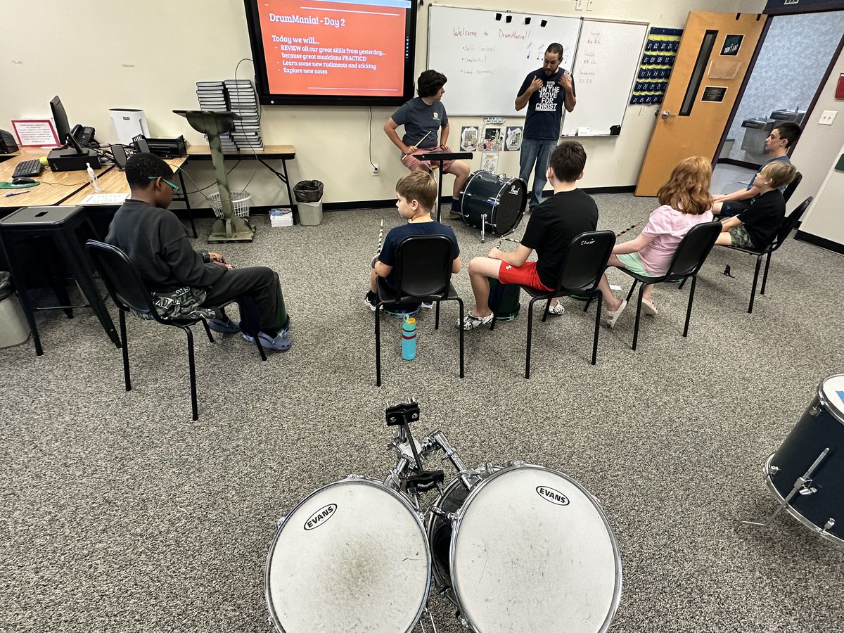 And drum roll please ….. DrumMania Camp is off to great beat!  #hpcacougars
