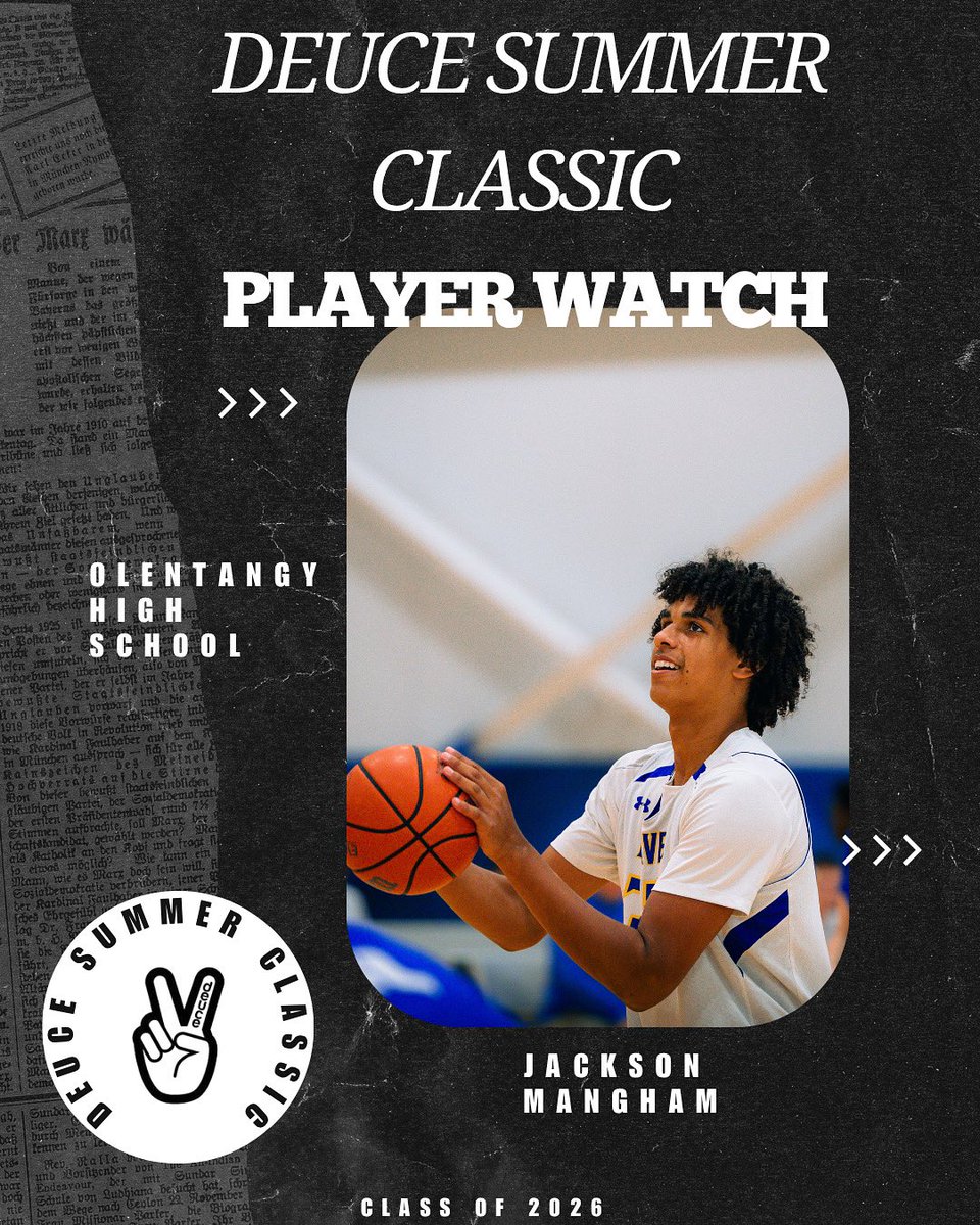 Player to watch! 👀
Class of 2026 <a href="/jackson_mangham/">Jackson Mangham 6’8 230lb</a> of Olentangy has been making noise early at the Deuce Summer Classic. Stay tuned. #deucesummer25 

Photo/post creds @xdaltonh <a href="/GOAT___Training/">Trey🏀</a>