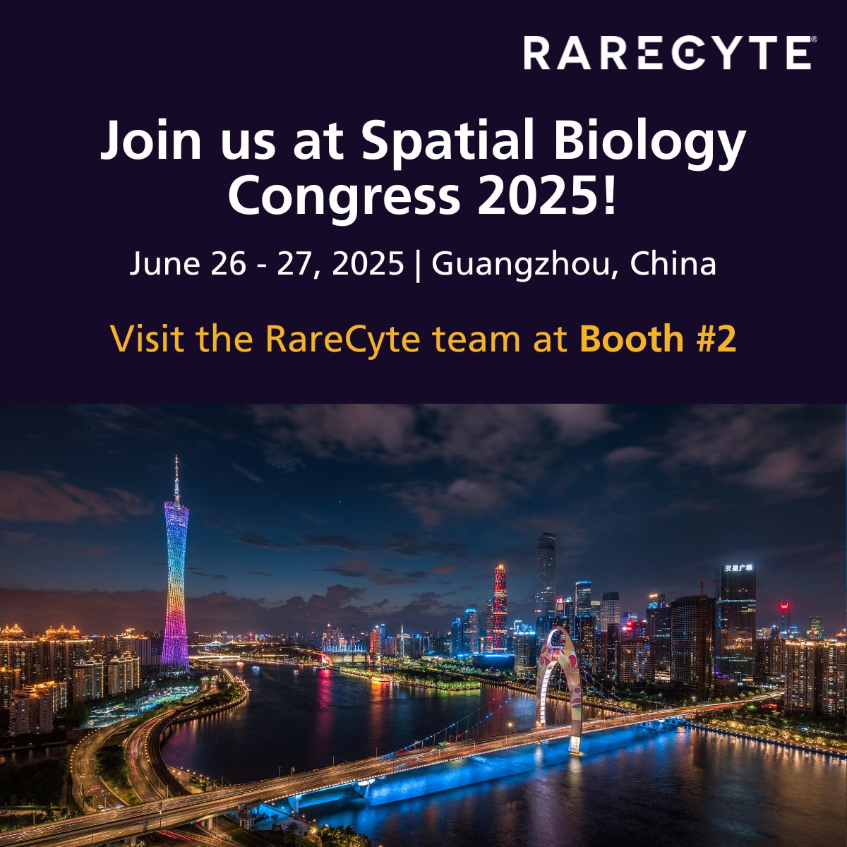 RareCyte's tweet image. RareCyte is a proud sponsor of the 2025 Spatial Biology Congress, taking place in Guangzhou! 🌟

Stop by booth #2 to learn how to achieve high-throughput multiplex IF with single round imaging of up to 20 channels. Learn more about Orion: rarecyte.com/orion/

@GlobalEngage