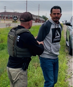 ICE Denver arrested Yesfrri Izaguire-Alvarado, 42, a criminal alien from Honduras. He has pending charges for burglary, assault and false imprisonment. He will remain in ICE custody pending removal from the U.S.