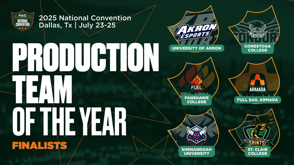 For the second year in a row, Fuel Esports is honoured to be nominated for the Production Team of the Year award at the <a href="/NACEsports/">NACE</a> Awards! If you are a member school, you can vote for us at the link below 👇

🔗nacesports.org/awards-voting