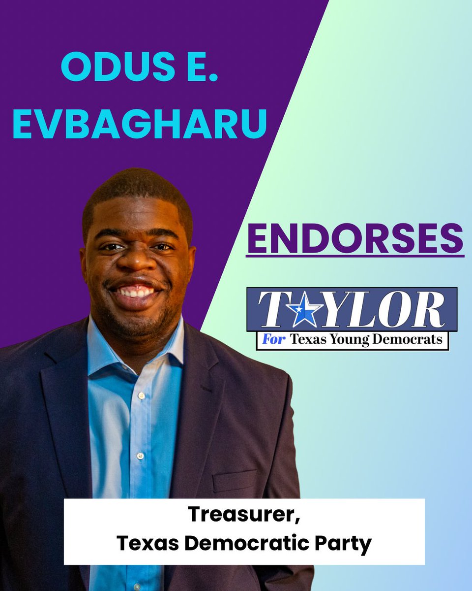 anthonytaylortx's tweet photo. ‼️Endorsement Alert ‼️
I want to thank State Rep. Mihaela Plesa, Odus E. Evbagharu and Chelle Luper Wilson for their endorsement of my campaign.
Together we will Build the Bench! #BuildtheBench #TYD2025
For more information visit https://t.co/Fz483f5v4L https://t.co/ltHjLgJa9h