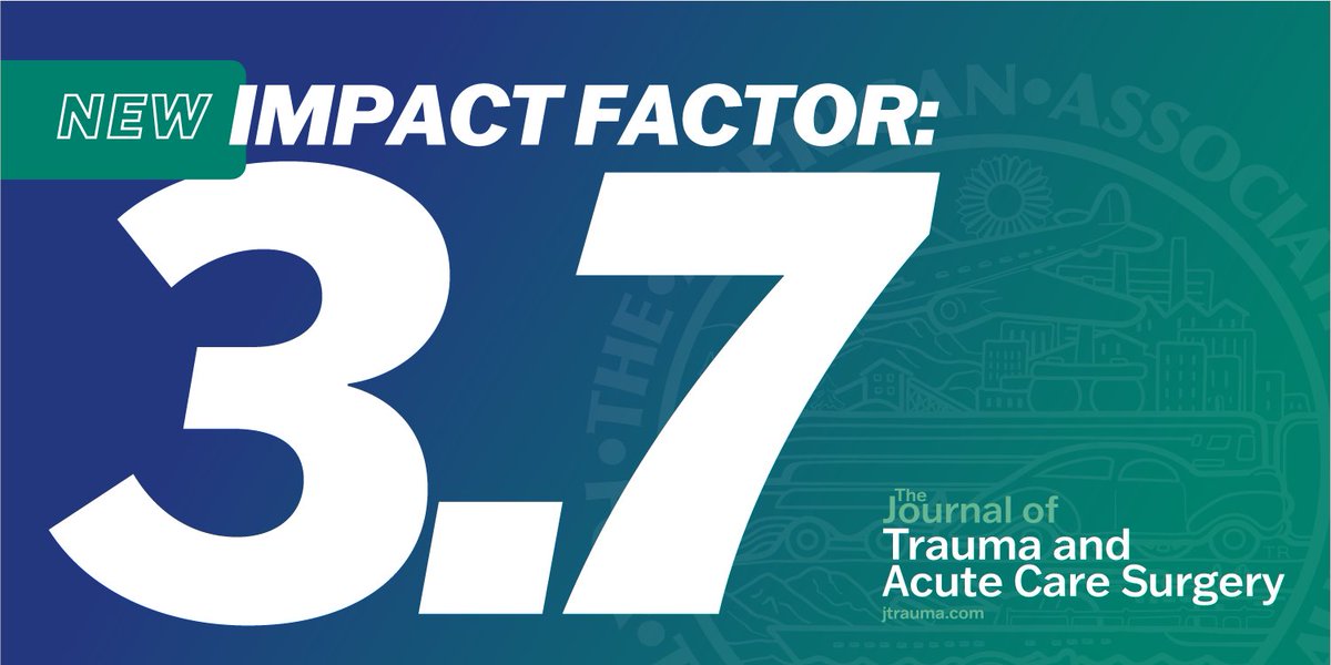 We’re proud to share that the Journal of Trauma and Acute Care Surgery has achieved a 2024 Impact Factor of 3.7, as announced by <a href="/Clarivate/">Clarivate</a>

This milestone reflects the dedication and excellence of our authors, reviewers, and editorial team. Thank you for continuing to advance