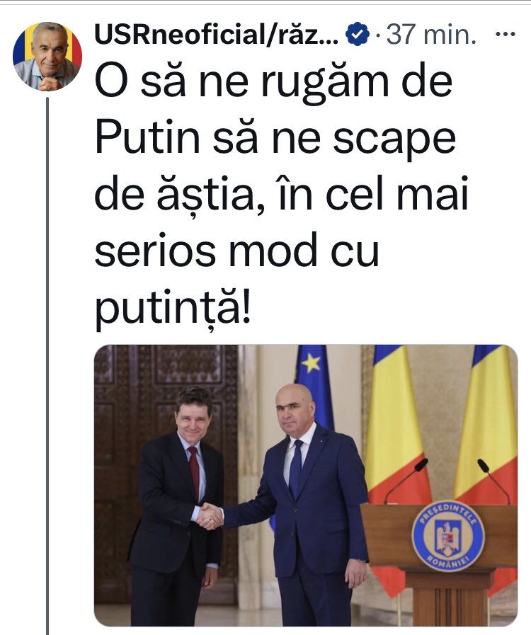 S.P. 🇷🇴 (@petrescusandu) on Twitter photo Și ce mai aștepți, domnu’ <a href="/USRneoficial2/">USRneoficial/răzbunare</a> ? Oricum nu ar fi ceva nou, voi de vreo trei ani stați în patru labe și vă închinați la cufurit, dar acum trebuie s-o faceți mai cu talent, că nu prea ați avut succes la capitolul milogeală. Și ce mai aștepți, domnu’ <a href="/USRneoficial2/">USRneoficial/răzbunare</a> ? Oricum nu ar fi ceva nou, voi de vreo trei ani stați în patru labe și vă închinați la cufurit, dar acum trebuie s-o faceți mai cu talent, că nu prea ați avut succes la capitolul milogeală.