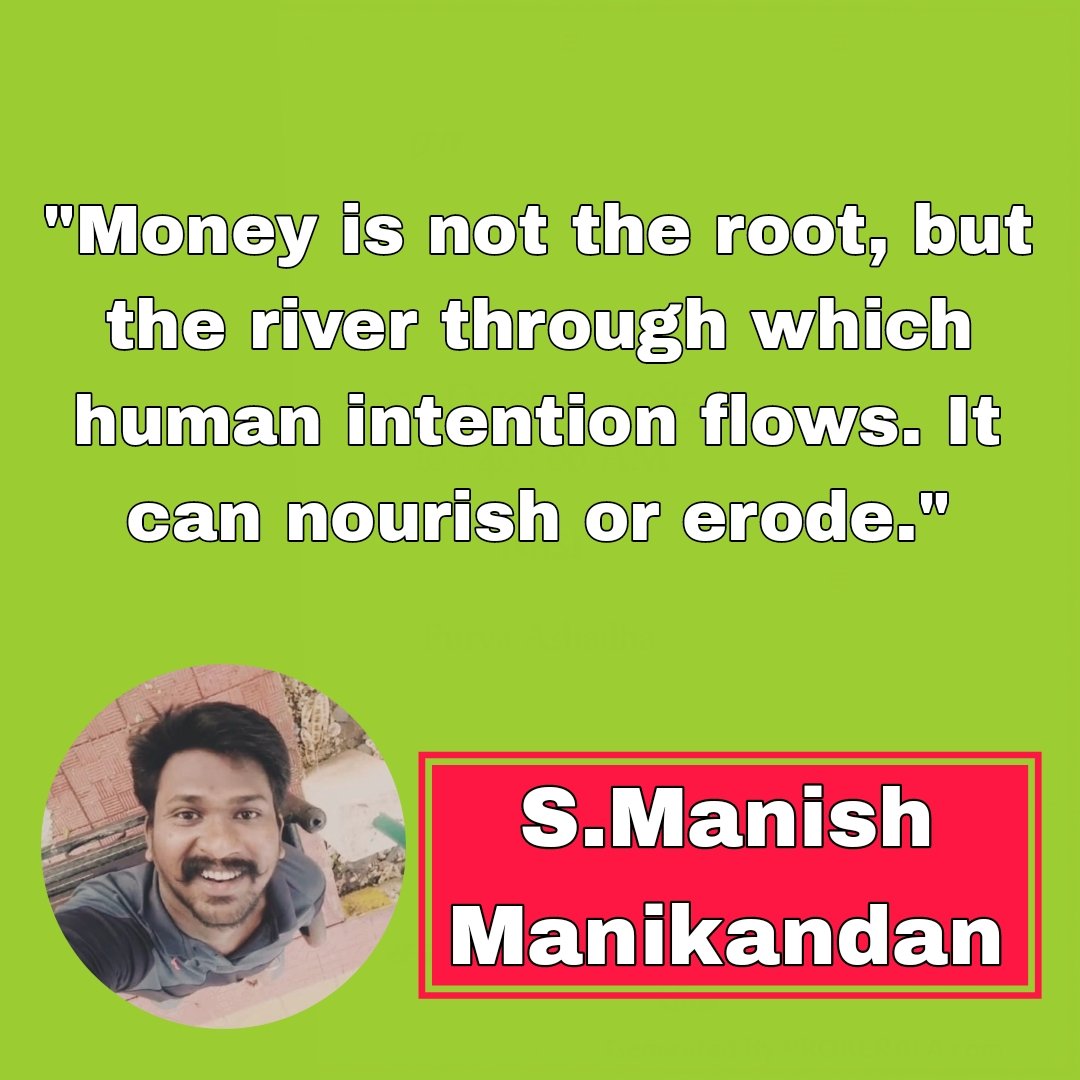 NameisSmm's tweet photo. "Money isn't a root, but a river through which human intentions flow. It can nourish or erode."
It's a tool, not inherently good or bad. Its impact depends solely on our intentions behind how we use it.
#MoneyMindset #FinancialFreedom #IntentionsMatter
@namesmm https://t.co/IPWNQCHZBW