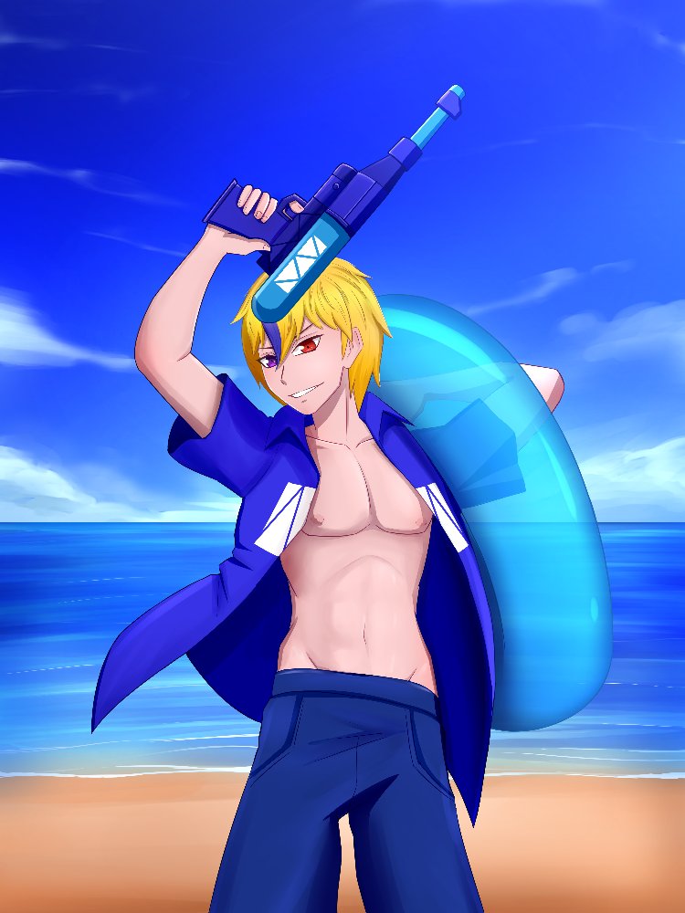 Get your beach attire, beach towels, Sunscreen, And umbrellas! Let's dive into summer fun! 🏖🥽

🎨Artist: @/Y_Sutas