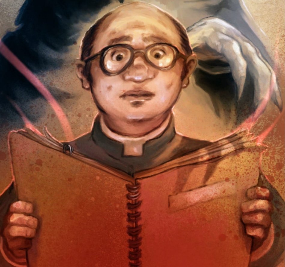 lapatriaoculta's tweet photo. Exorcista (nueva profesión):
"Justo antes de que el personaje lleve a cabo el ritual se expulsión (pág. 52 del manual básico), el objetivo deberá revelar su puntuación de Ingenio y Empatía, siendo forzado a utilizar el atributo con menor valor de entre éstos para defenderse". https://t.co/0SyOa2osLp