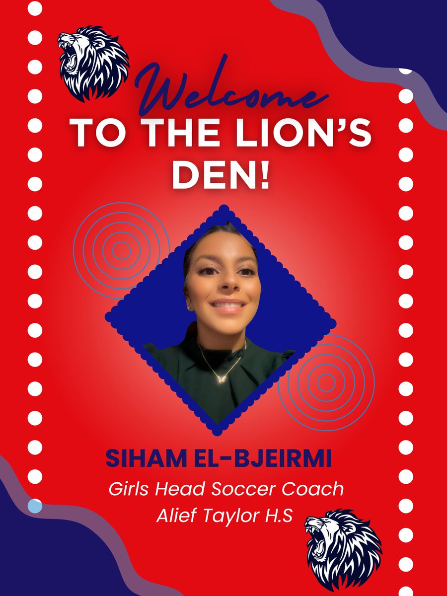 Help us welcome our new Girls Head Soccer Coach and Alief Taylor Alumni, Coach El-Bjeirmi!! Welcome back to the Lion’s Den!! 🦁