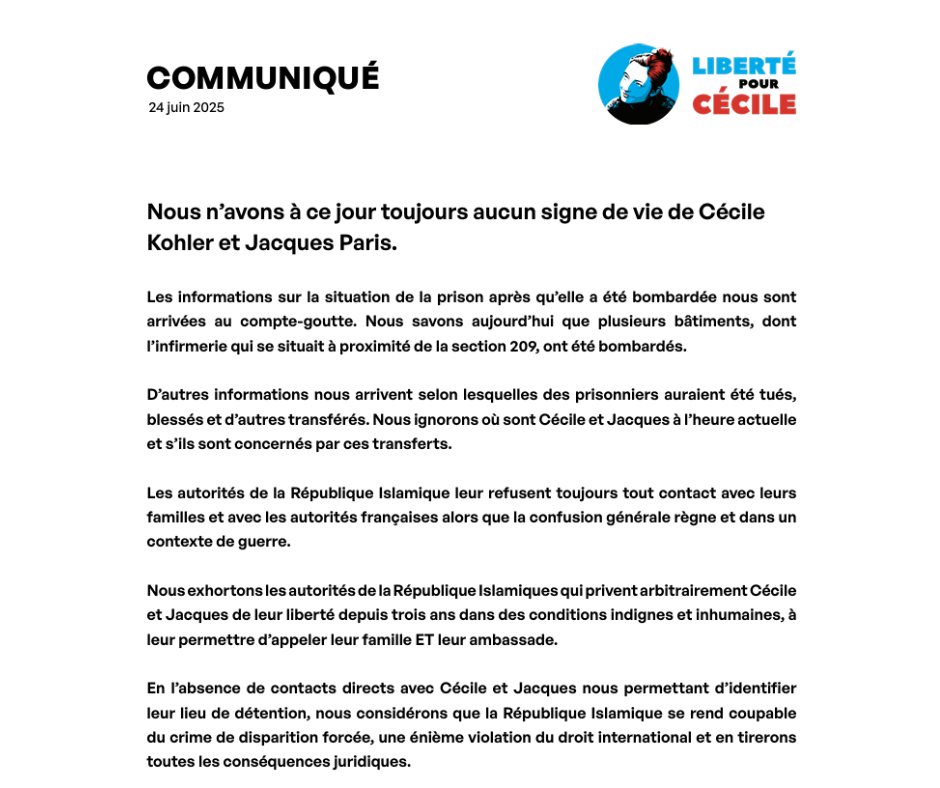 Liberté pour Cécile Kohler tweet media