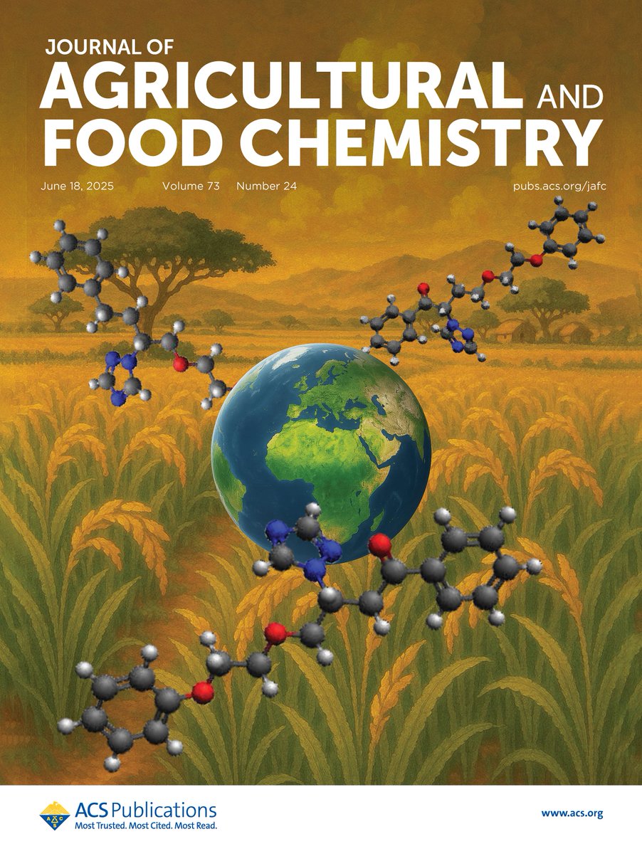 This #JAFC cover shows the optimization of the KK5 scaffold and biological evaluation of KK5 derivatives to identify potent #strigolactone biosynthesis inhibitors. Read the article at go.acs.org/cMs
