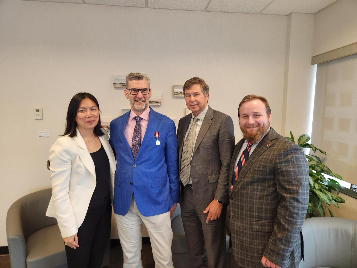 Parkinson Canada (@parkinsoncanada) on Twitter photo Last week, we met with NB Health Minister Dr. John Dornan to discuss improving health care for people living with Parkinson’s.
We were also proud to present <a href="/HarryForestell/">Harry Forestell</a> with the King Charles III Coronation Medal in recognition of his advocacy.
💙 parkinson.ca/advocacy Last week, we met with NB Health Minister Dr. John Dornan to discuss improving health care for people living with Parkinson’s.
We were also proud to present <a href="/HarryForestell/">Harry Forestell</a> with the King Charles III Coronation Medal in recognition of his advocacy.
💙 parkinson.ca/advocacy