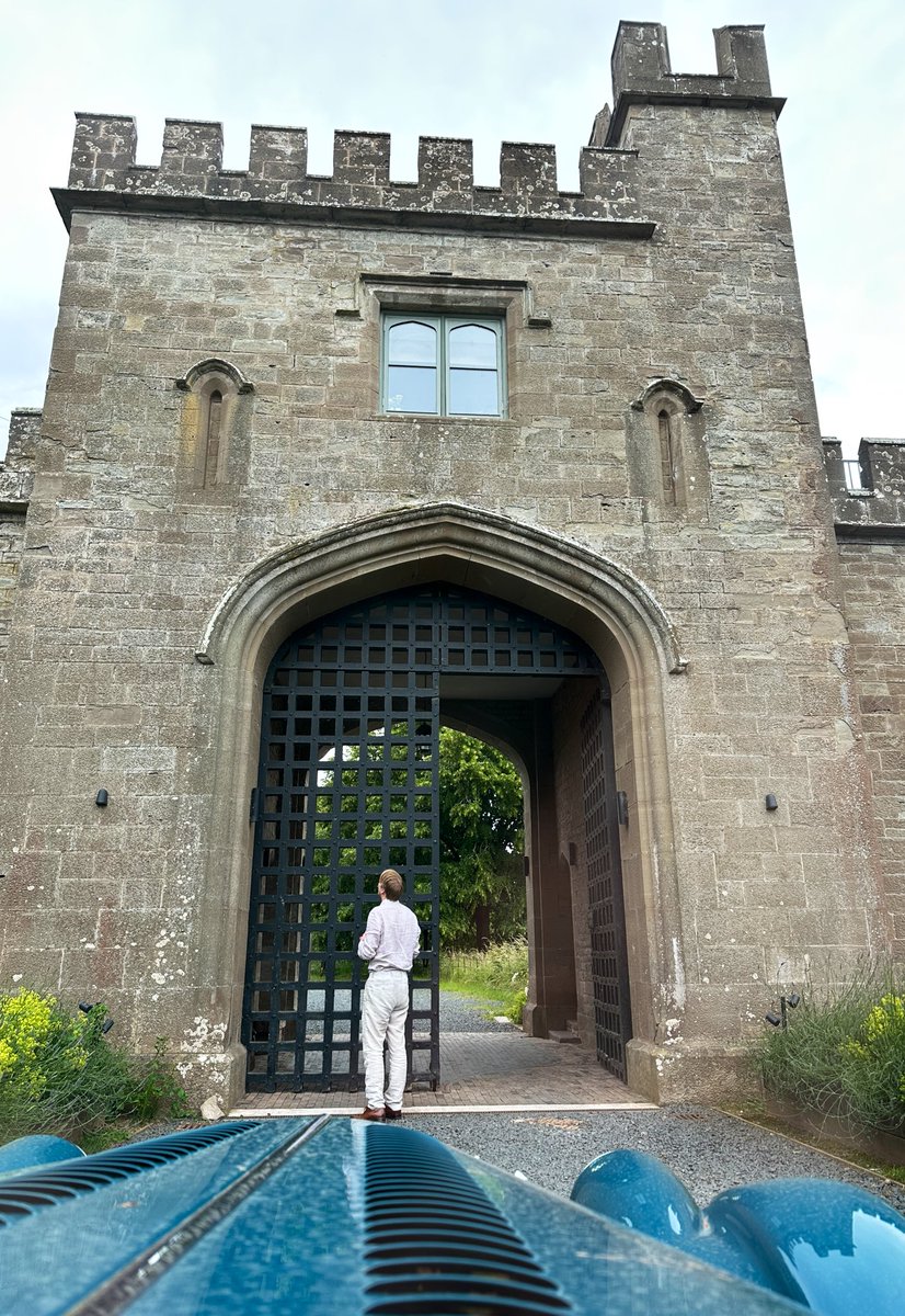 c_k_lynch's tweet image. Arrival - opening the entrance gates to a country estate in Herefordshire