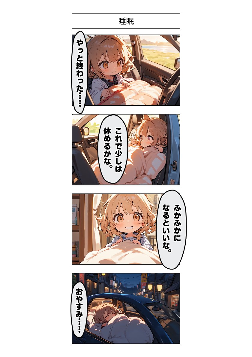 今日の4コマ:睡眠 