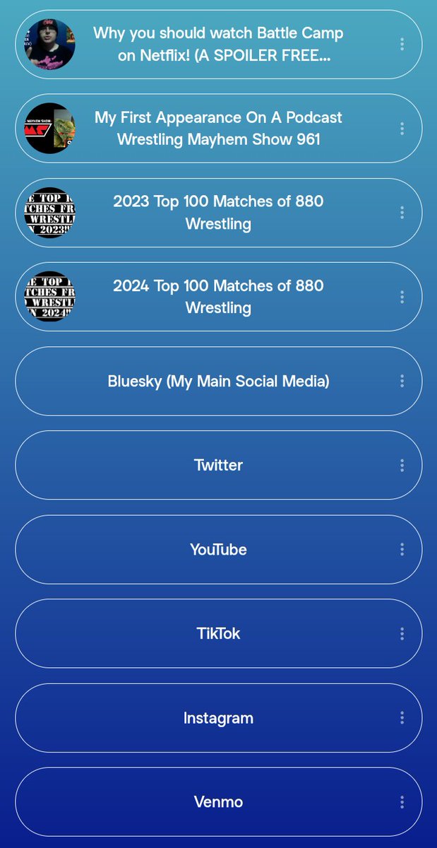 I wanted to let y'all know that I updated my Linktree in my bio if anyone wants to check it out! I've done some pretty cool stuff over the years &amp; I'm just really proud of the work I've done. Also I just think the layout of my Linktree looks nice so I just wanted to show y'all!