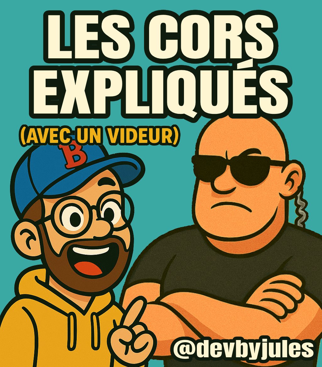 devbyjules's tweet photo. Franchement, j’aurais aimé qu’on m’explique les CORS comme si j’étais en boîte de nuit avec un videur un peu trop zélé.
Du coup, voilà le thread que j’aurais voulu lire quand j’ai découvert cette galère. 😅👇
#Dev #CORS #Web https://t.co/c816uGWf4m