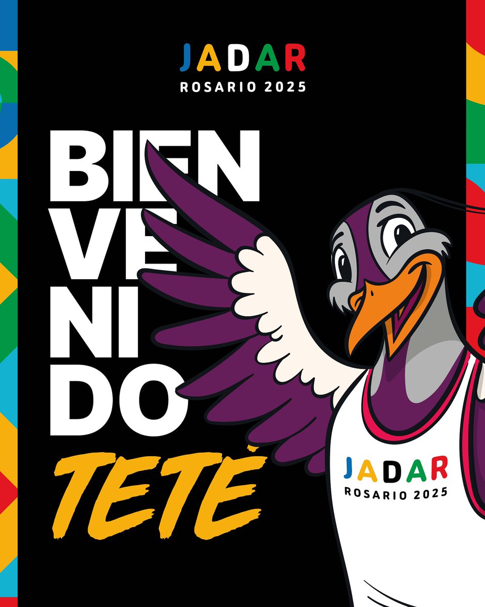 TETÉ ESTÁ DE VUELTA 😍

🔥💪🏼 La estrella de los Juegos Suramericanos de la Juventud Rosario 2022 vuelve como el personaje oficial de JADAR 2025.

Adelante Teté, te estábamos esperando 🇦🇷🏅

#ArgentinaJuega #RosarioJADAR2025