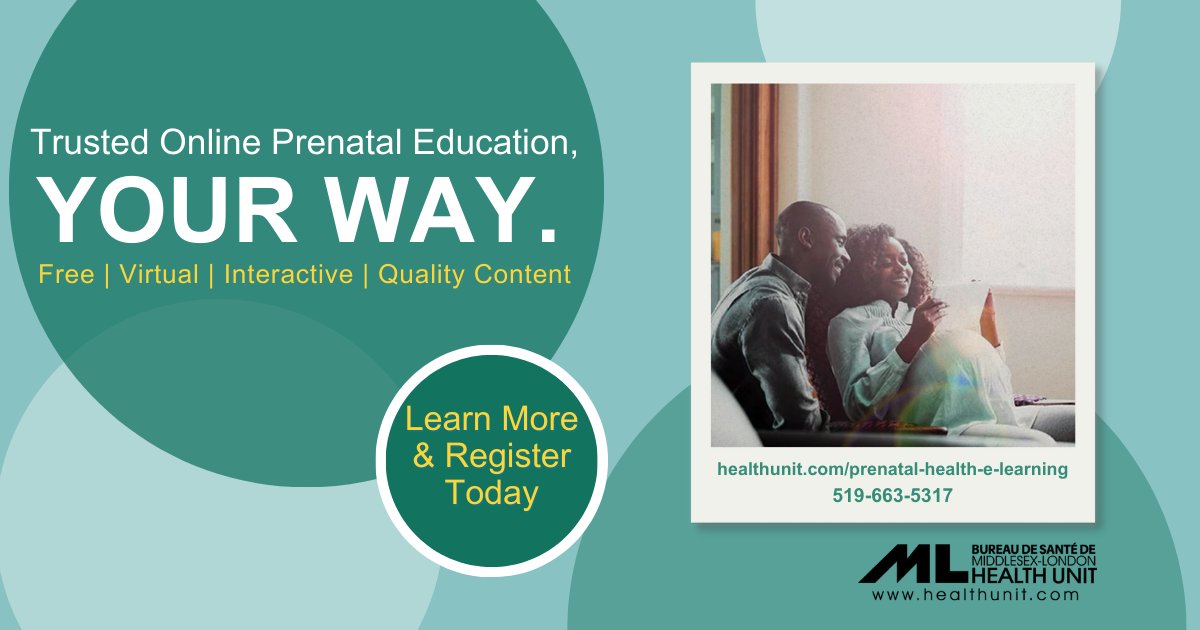 Need a flexible, free prenatal e-learning program? We’ve got you covered!  

The Middlesex-London Health Unit offers an online program that includes information spanning from pregnancy and childbirth through to breastfeeding, newborn care and parenting.  This program is for YOU,