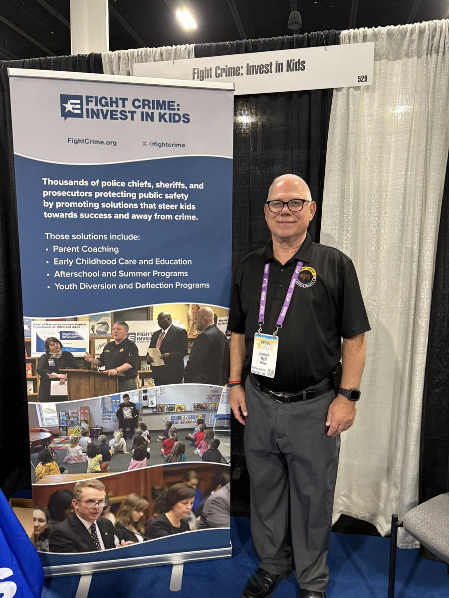 Buffalo County Sheriff Neil Miller stopped by to show his support for programs and policies that steer kids towards success at the #sheriffs2025 annual conference.