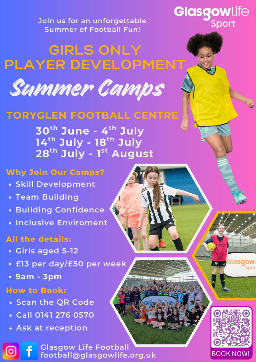 ASGBannerman's tweet image. Summer #Football ⚽️ opportunities
@CaledoniaPri @CarmylePS @Garrowhillps @mvpglasgow @sandaigprimary @SwintonPrimary