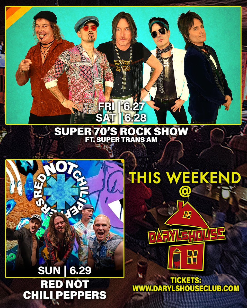 Get your tickets on our website SHOWS page!
#supertransam #rednotchilipeppers #70smusic #redhotchilipepperstribute #darylshouseclub