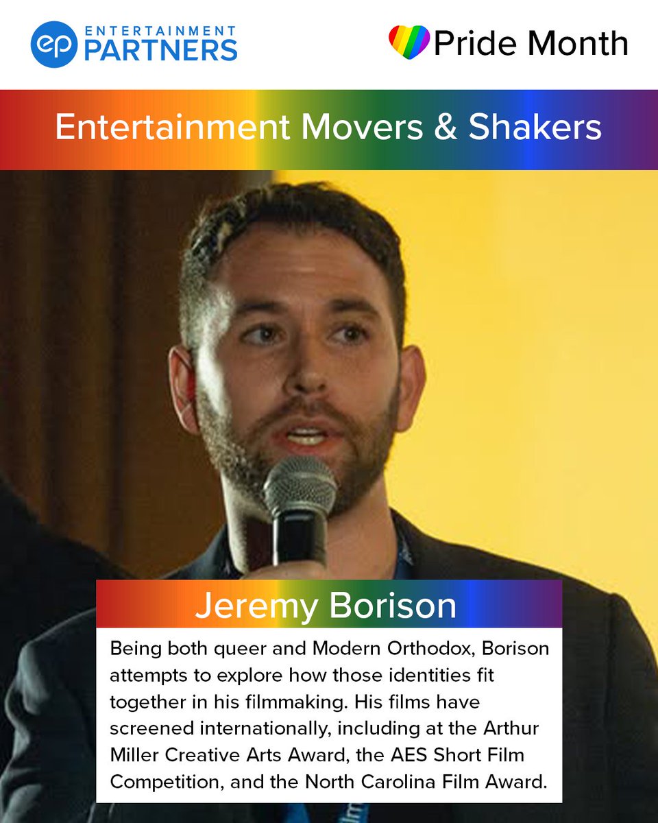 EntPartners's tweet image. #JeremyBorison's films have received recognition for their advocacy for #LGBTQ inclusion in religious spaces, including from the Steven Spielberg-supported Jewish Story Partners.
#PrideMonth #PrideMonth2025