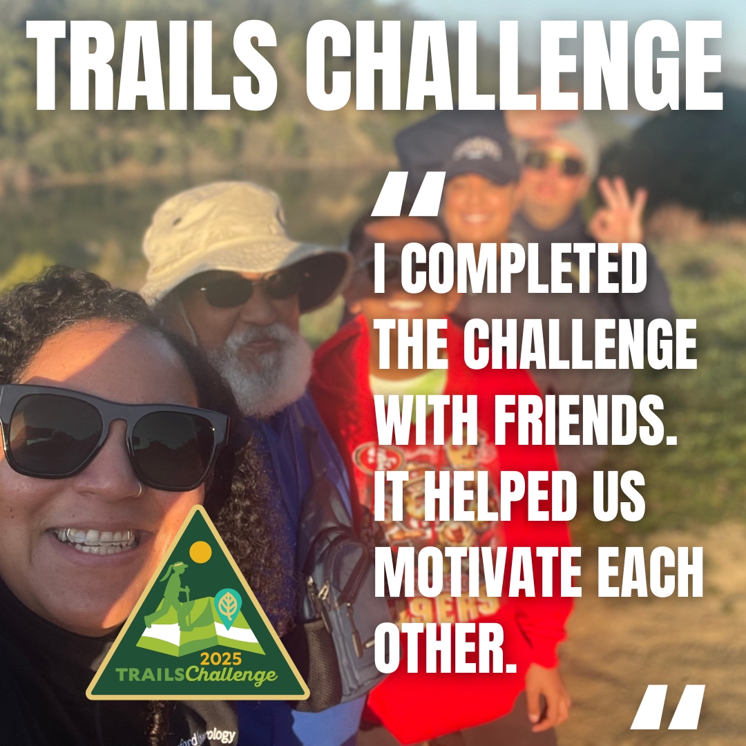 EBRPD's tweet image. Trails Challenge is a great way to connect with nature and each other. ebparks.org/TrailsChallenge | #TrailsChallengeEBRPD
"I absolutely loved the trails challenge. I was able to complete the challenge with friends and it helped us to motivate each other" Jessica Washington