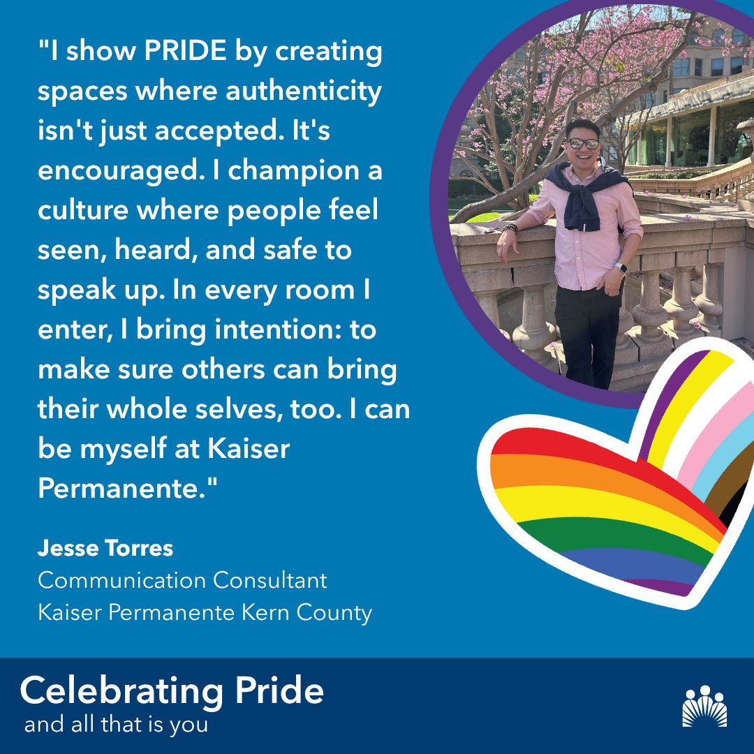🌈 This #PrideMonth, we’re proud to spotlight Jesse Torres, a communications consultant in Kern County, who is passionate about championing a culture where people feel seen, safe, and heard.

Thank you, Jesse for being a champion of equity and inclusion in our community. 💙