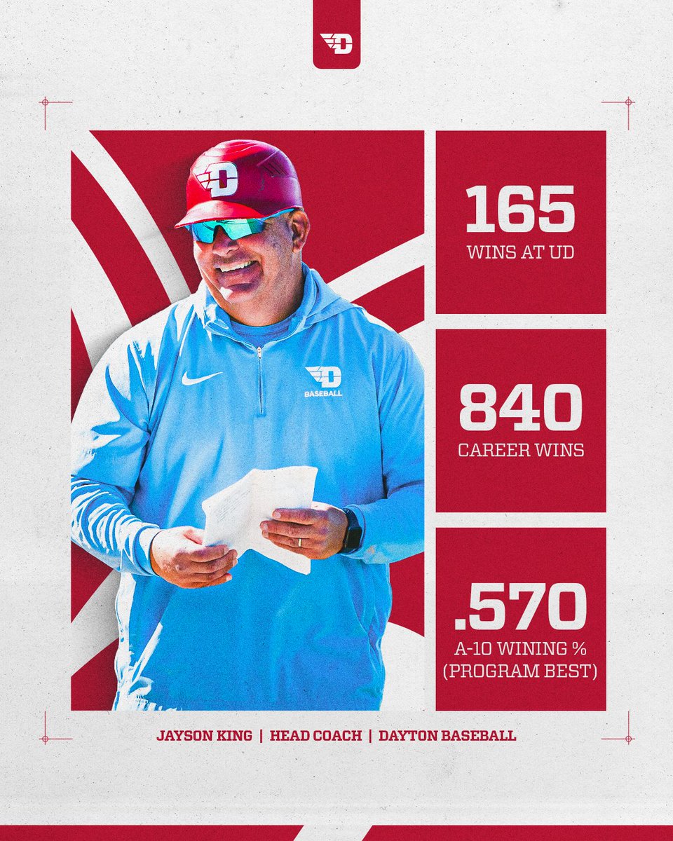 DaytonBaseball's tweet image. Plenty of success with Jayson King at the helm

#FlyBoys // #GoFlyers