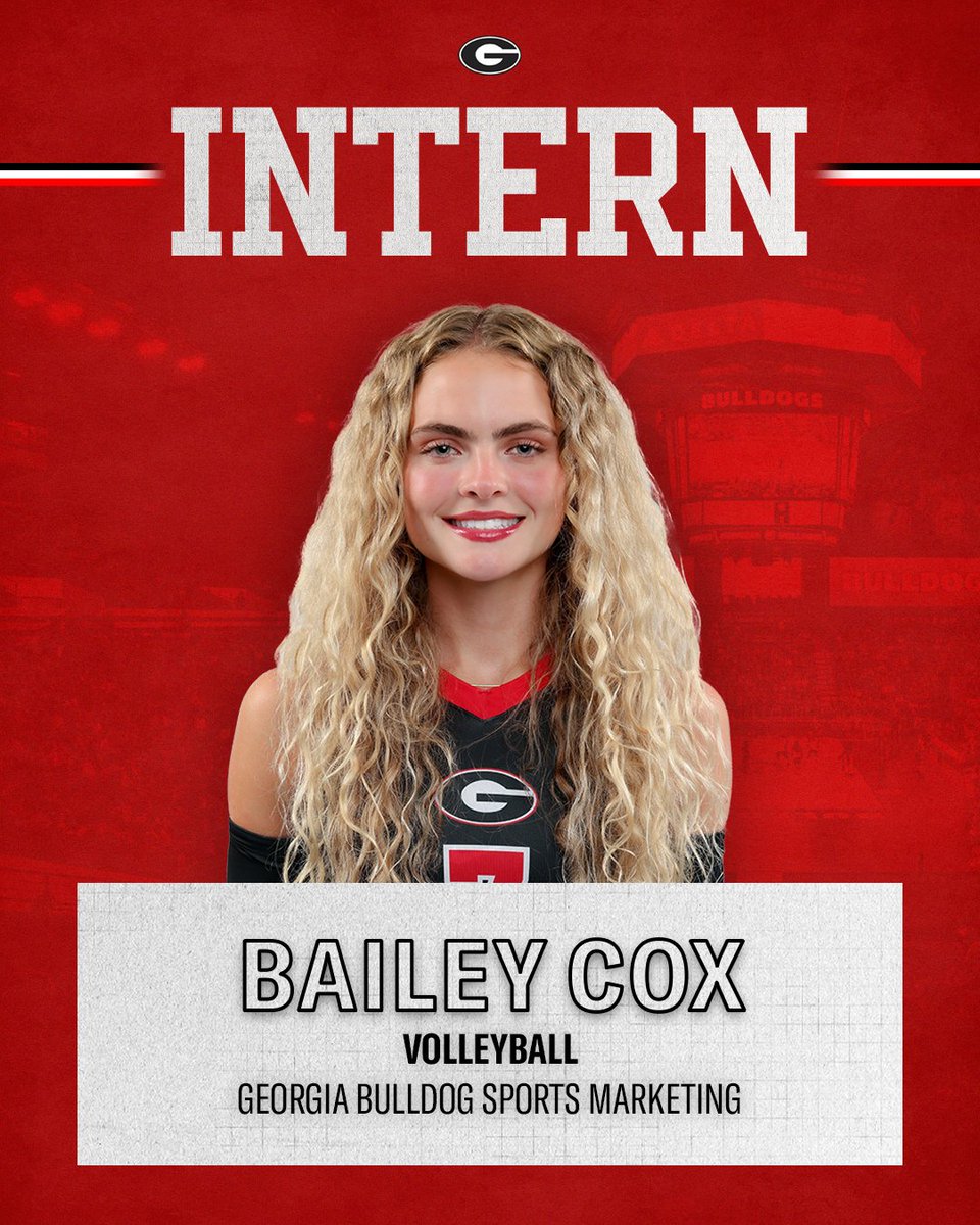 Congratulations to Bailey Cox of @ugavolleyball on securing an internship with Georgia Bulldogs Sports Marketing! Bailey recently completed her undergraduate degree in Entertainment and Media Studies from @ugagrady. Congrats, Bailey!