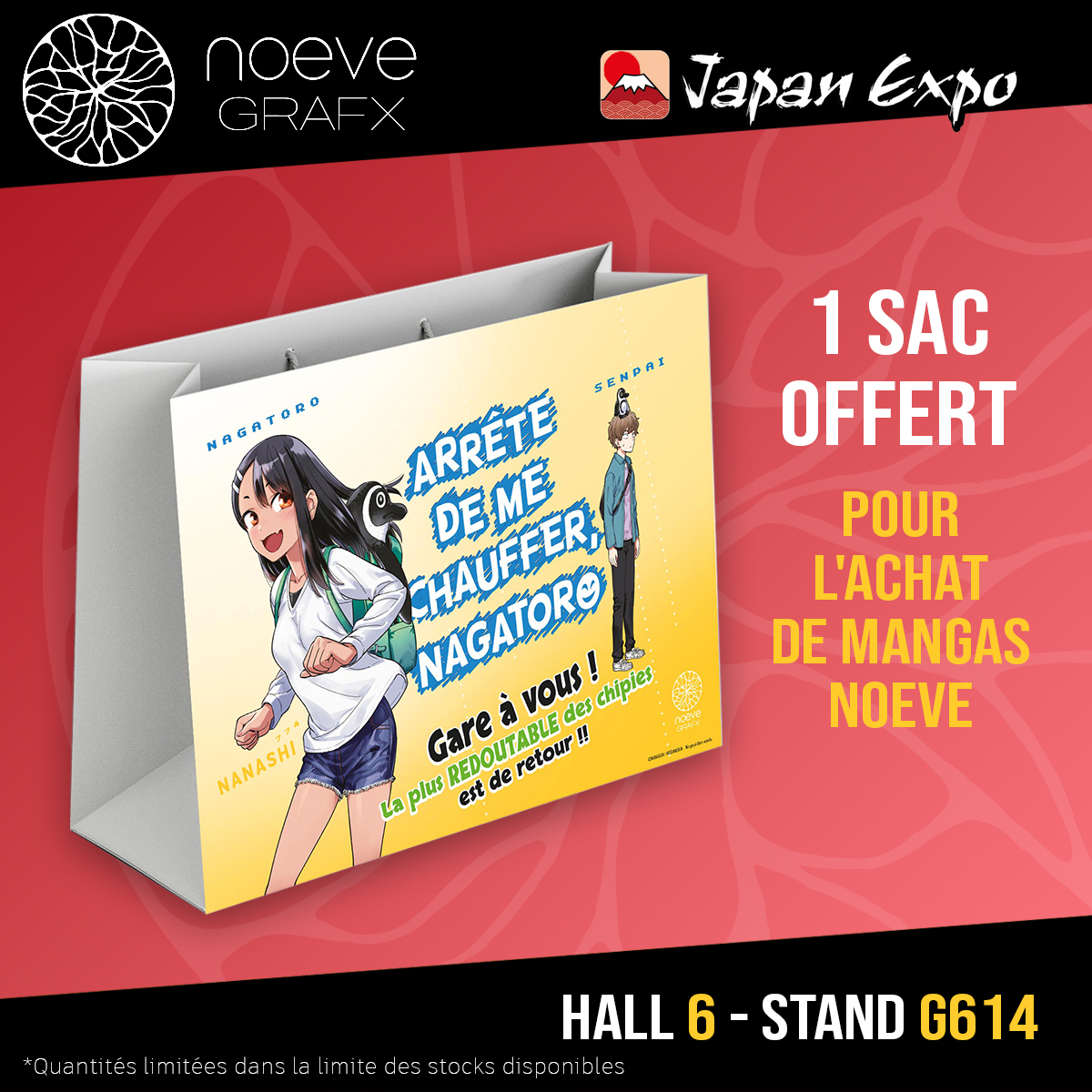 noevegrafx's tweet photo. 🎉 Retrouvez-nous à la Japan Expo Hall 6, stand G614 ! 🎉
On vous a concocté plein de surprises pour célébrer vos séries préférées 😍

✨ Ex-libris exclusifs
📚 Marque-pages collectors
👜 Un sac unique rien que pour vous !

#JapanExpo #Goodies #komumanga #noeve #noevegrafx https://t.co/TTglB9giFE