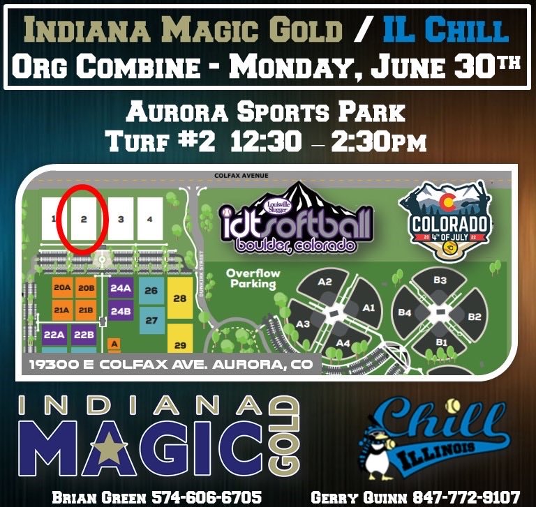 Chill Gold Softball (@ilchillgold) on Twitter photo Attention college coaches - June 30 combined CO workout - <a href="/MagicGoldSB/">IN Magic Gold-Green</a> and <a href="/ILChillGold/">Chill Gold Softball</a> - working together to get it done for our players. Attention college coaches - June 30 combined CO workout - <a href="/MagicGoldSB/">IN Magic Gold-Green</a> and <a href="/ILChillGold/">Chill Gold Softball</a> - working together to get it done for our players.