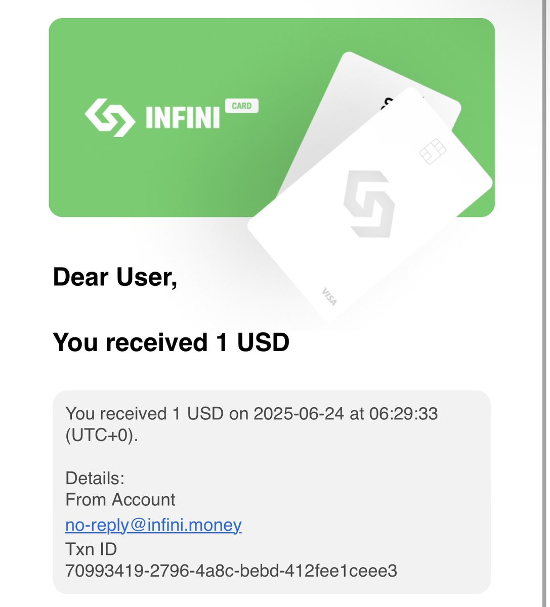 cch112339710's tweet image. 天呐，infini居然退了开卡费。我也是才看到，格局太大了。

@0xsexybanana 希望你们越做越好，顺便能不能帮我破个0🫠

各个方面都做的很好也是我的第一张u卡很可惜就是不做卡业务了

我用他开了我的蓝v还是很丝滑的

退了1u是因为开卡的时候@love_doge123 反了我很多

#infini #kaito