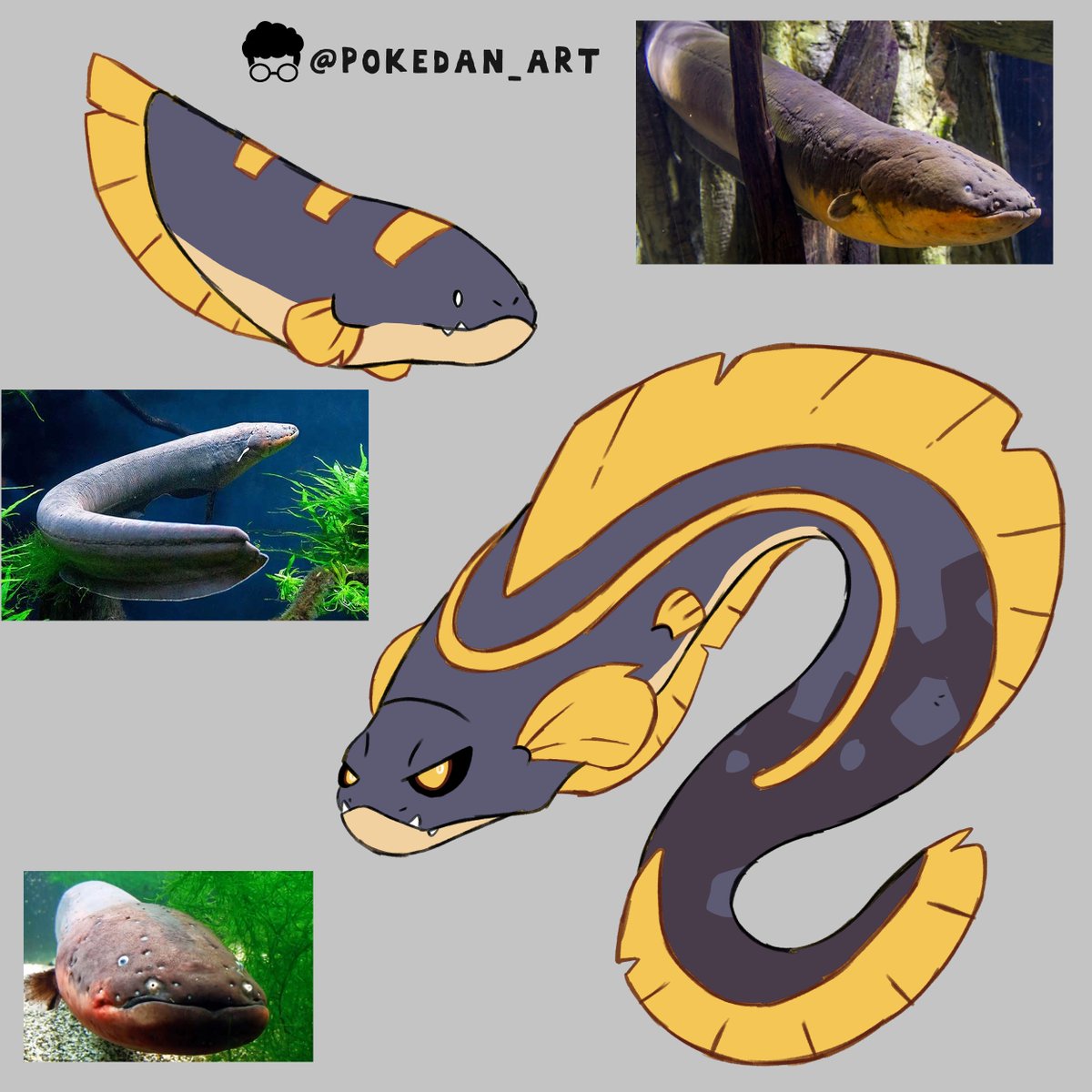 Electric Eels! ⚡ #WIP 

#Fakemon #Pokemon #Art