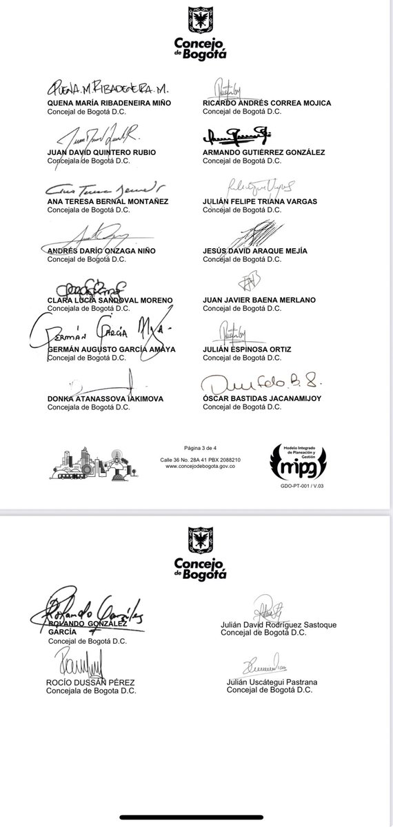 Desde la Bancada de la Bicicleta, 18 Concejales de Bogotá de diferentes partidos rechazamos el Proyecto de Ley 111 de 2023 de autoría del Senador <a href="/JulioEliasVidal/">Julio Alberto Elias Vidal</a> que busca legalizar las motos eléctricas en las ciclorutas y quitarles el SOAT. Pedimos que <a href="/petrogustavo/">Gustavo Petro</a> lo objete.