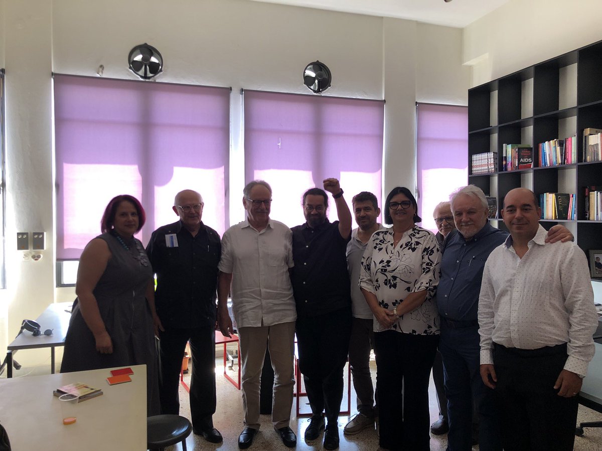 The Cuban delegation <a href="/siempreconcuba/">Siempre con Cuba</a> visiting Greece met today the faculty members of the AUTh Lab of PHC-Health Policy | An inspiring meeting on the achievements of the Cuban health system &amp; its current challenges due to the ongoing US embargo <a href="/IAHP_Europe/">IAHP Europe</a> <a href="/phmeurope/">PHM Europe</a> <a href="/ZarzaRoss/">Rigoberto Zarza Ross</a>