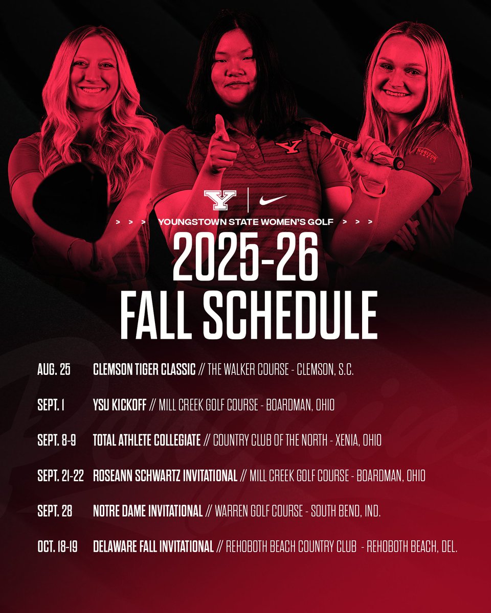 🚨 𝑭𝙖𝒍𝙡 𝙎𝒄𝙝𝒆𝙙𝒖𝙡𝒆 𝑹𝙚𝒍𝙚𝒂𝙨𝒆 🗓️🐧⛳️

We'll compete in six tournaments across four different states from late August to mid-October during the fall portion of our 2025-26 season!

📰: tinyurl.com/256zvb26

#GoGuins