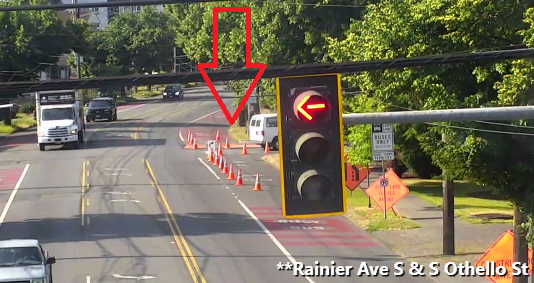 Дорожні роботи на Rainier Ave S на S Fontanelle