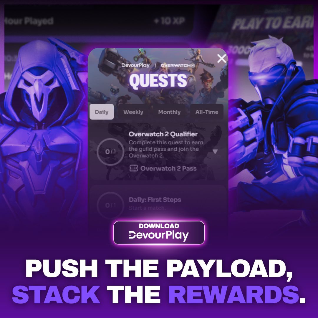 GoDevour's tweet image. Push payloads, pop ults, and profit with #DevourPlay. 🔥 

🎮 Download today and get started! ➡️ buff.ly/65HHaD6 

#Gaming #GamingCommunity #SummerVibes #Overwatch