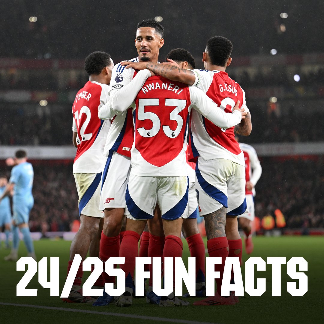 Arsenal's tweet photo. Unique milestones and crazy records 🤯

Delve into the obscure facts of 2024/25 👇