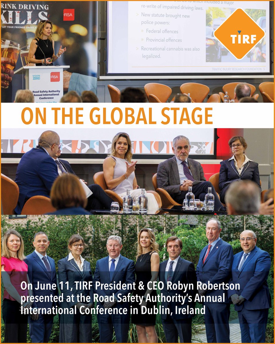 TIRF President &amp; CEO, Robyn Robertson presented TIRF’s work on alcohol-impaired driving at the <a href="/RSAIreland/">RSA Ireland</a>’s 2025 International Conference in Dublin. She also joined an expert panel led by Antonio Avenoso of the <a href="/ETSC_EU/">European Transport Safety Council</a>  #RoadSafety #ImpairedDriving tirf.ca/road-safety/#b…
