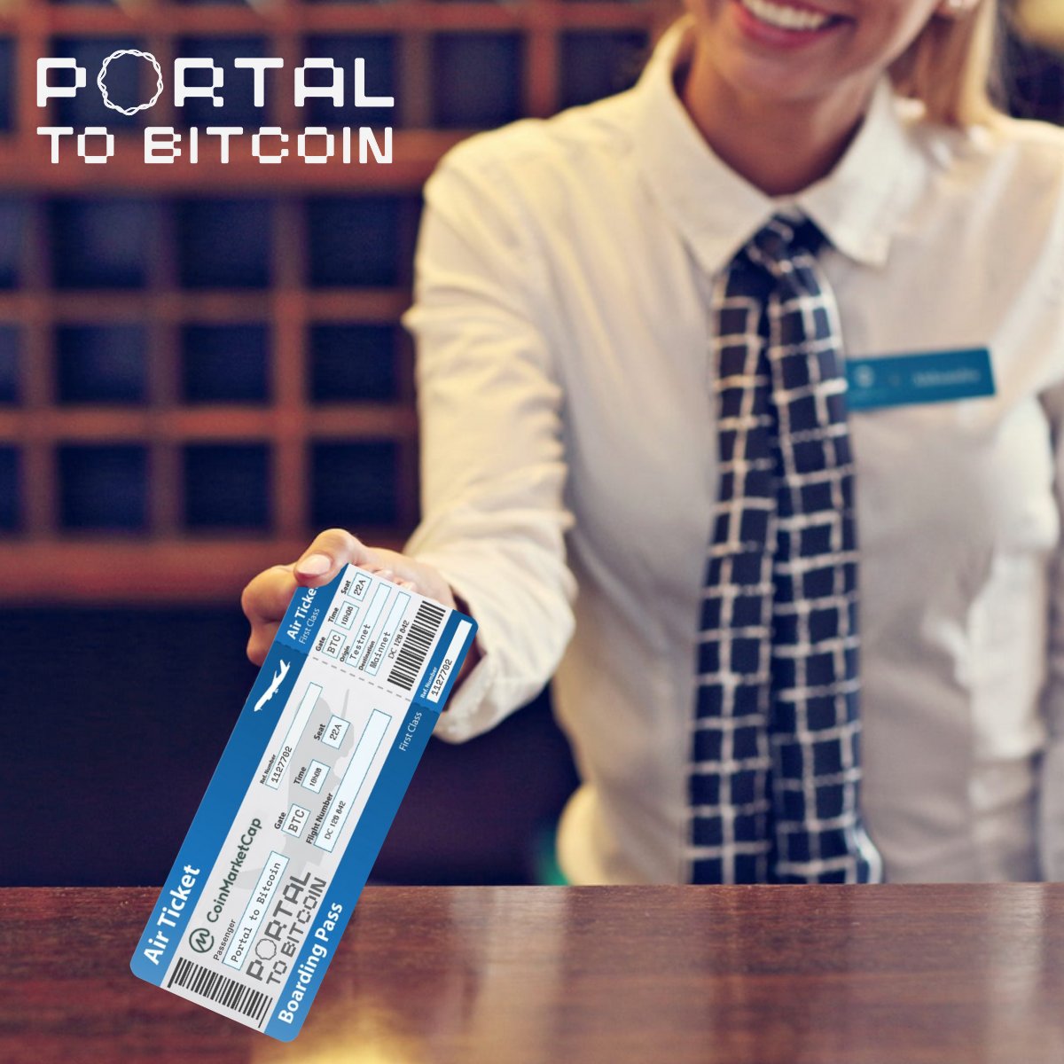 We've checked in and are ready for boarding with <a href="/CoinMarketCap/">CoinMarketCap</a> Airlines!

Passenger: Portal to Bitcoin
Ticket ID: 1127702
Destination: Token Listing