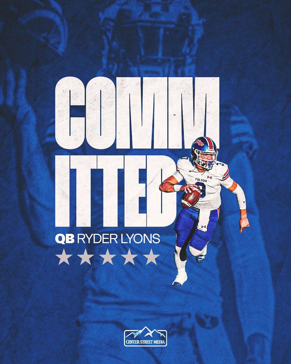 Center Street Media (@centerstmedia) on Twitter photo 5-star QB <a href="/ryderly0ns/">Ryder Lyons</a> is a Cougar 🤙💙 5-star QB <a href="/ryderly0ns/">Ryder Lyons</a> is a Cougar 🤙💙