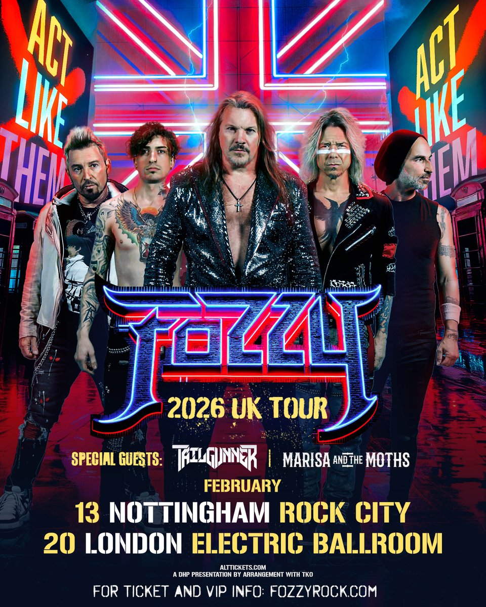 🚨 GIG NEWS 🚨

With 5 consecutive top 30 single <a href="/FOZZYROCK/">FOZZY</a> are undoubtedly rock n roll royalty &amp; will return to Rock City next year!

🎟️ General sale: Friday, 10am. Set a reminder 👉 tinyurl.com/3k3hfr47