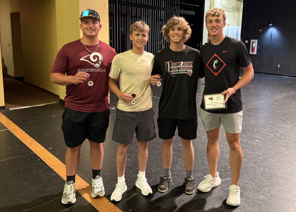 Congratulations to our 3 and 4 year varsity letter winners 
4 year - <a href="/ben_voegele/">Ben Voegele</a> 
3 year - Nolan Ertel <a href="/Bmcfarland_/">BradyMcFarland BSBL ‘25</a> <a href="/kerrysnyder04/">Kerry Snyder</a> <a href="/Griffin2Mueller/">Griffin Mueller</a>