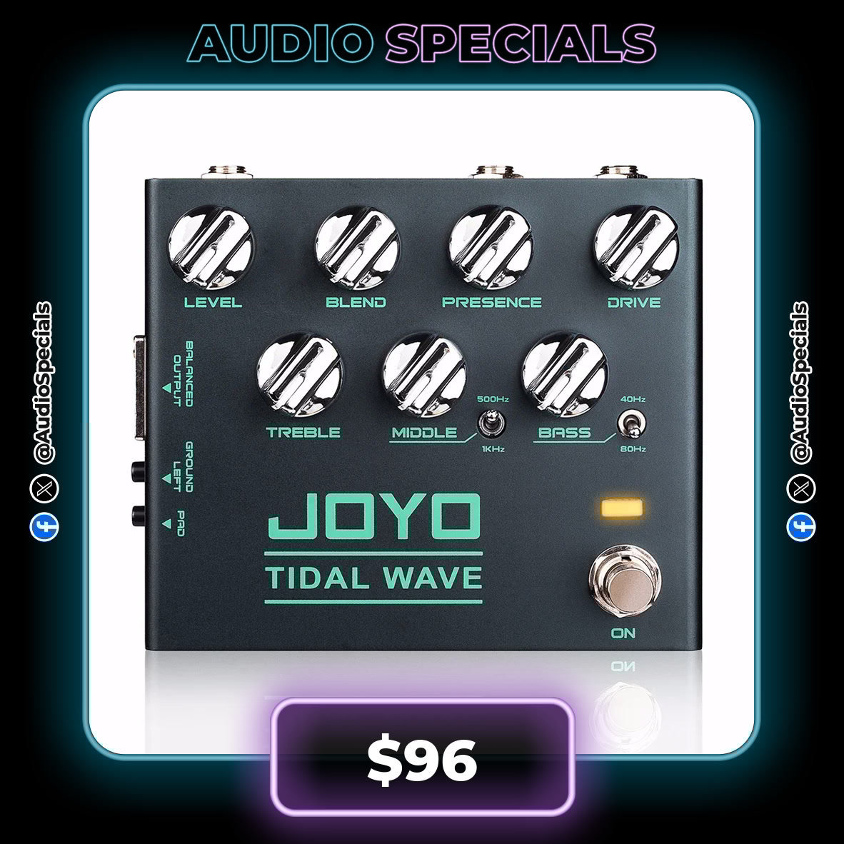 audiospecials's tweet image. BASS LEGEND IS HERE! 🎸🔊

🎸 JOYO Tidal Wave Bass Preamp (90s, DI)
💵 $96

🔗 s.click.aliexpress.com/e/_olbbbOV

#BassTone #GuitarPedal #90sGroove