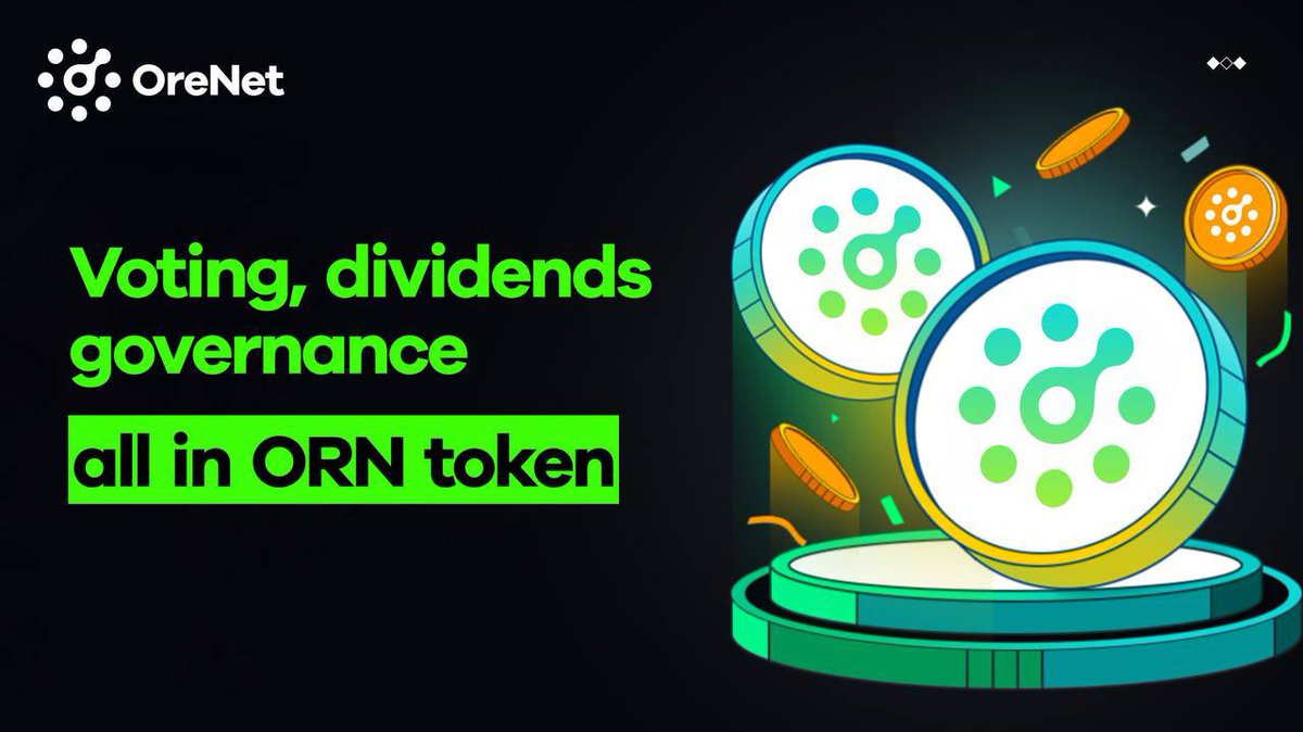 OreNet_RWA's tweet photo. 🟢 Everything runs on $ORN!
From voting 🗳️ to dividends 💸 and decentralized governance 🏛️ — ORN token powers it all.
Join the OreNet revolution today!
#OreNet #ORNtoken #Web3Governance #CryptoDividends #DeFi #BlockchainPower https://t.co/uxuW7itJVG