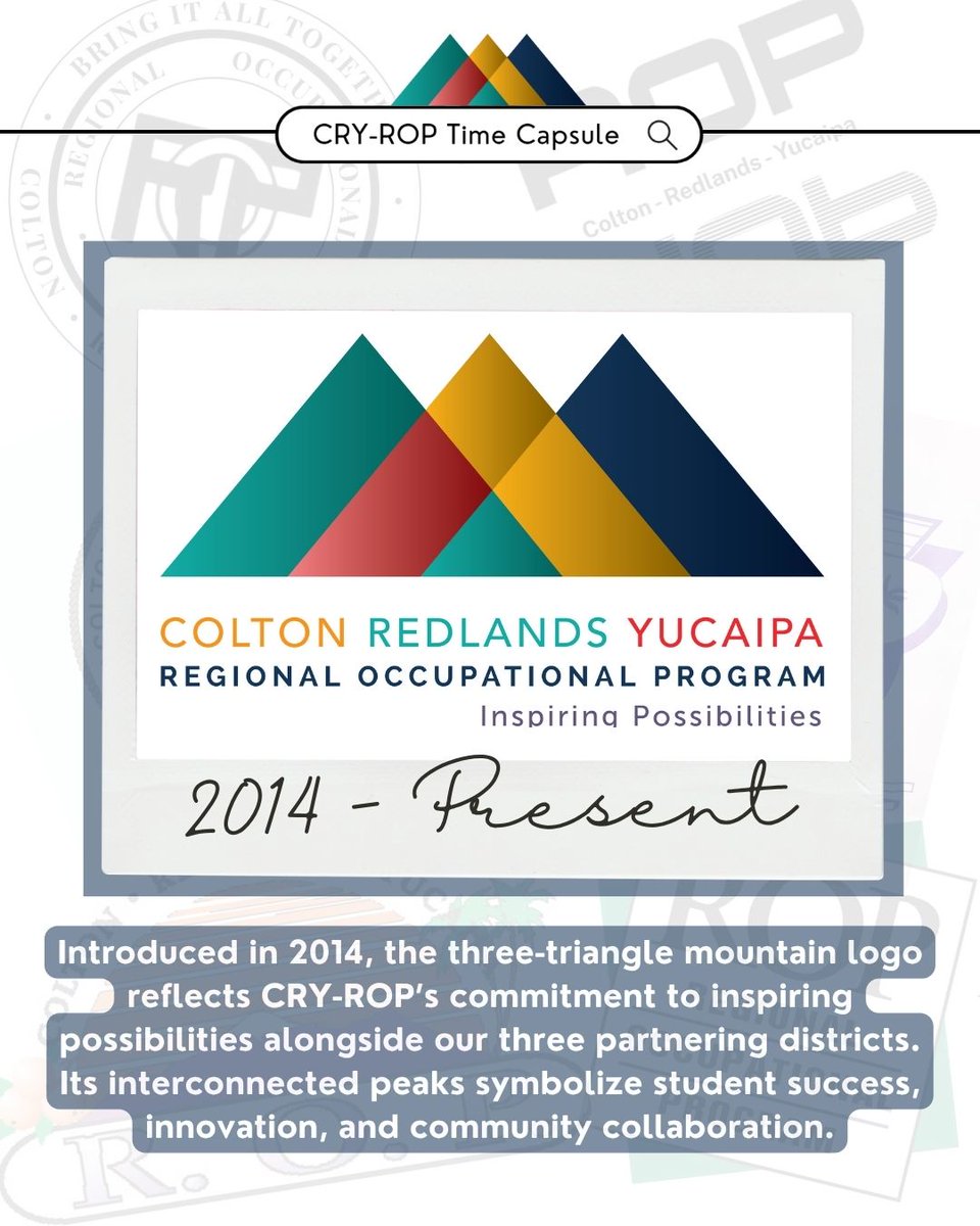 We’re opening the CRY-ROP Time Capsule! 
First stop: a look back at the logos and symbols that tell the story of our growth and impact. 
#CRYROPTimeCapsule #CRYROP #CTE #TimeCapsule