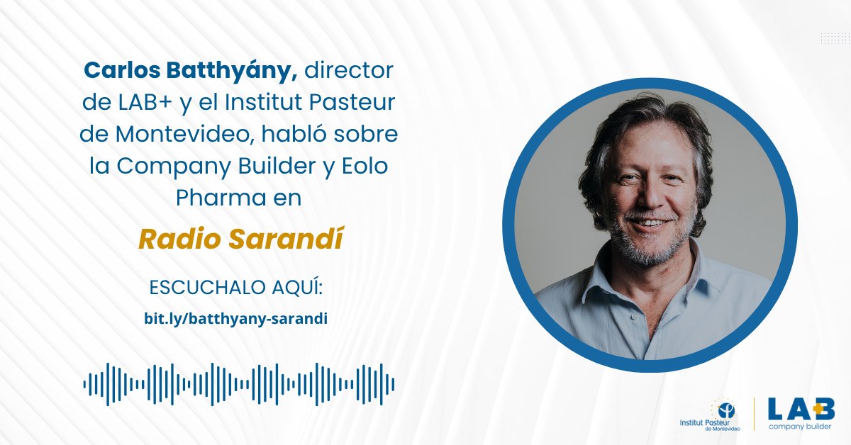 labplusuy's tweet image. 👉  Carlos Batthyány, director de LAB+ Company Builder y del Institut Pasteur de Montevideo, fue entrevistado por @dcastro65 en @RadioSarandi690.

Escuchá la nota aquí: bit.ly/batthyany-sara… 📻